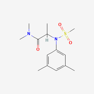 molecular formula C14H22N2O3S B4151162 N~2~-(3,5-dimethylphenyl)-N~1~,N~1~-dimethyl-N~2~-(methylsulfonyl)alaninamide 