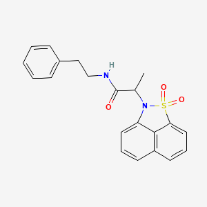 2-(1,1-dioxido-2H-naphtho[1,8-cd]isothiazol-2-yl)-N-(2-phenylethyl)propanamide