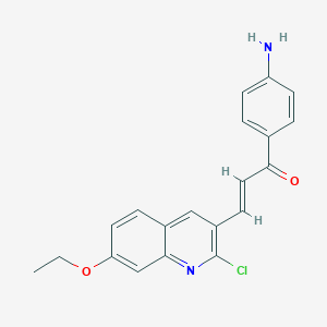 molecular formula C20H17ClN2O2 B415118 1-(4-Aminophenyl)-3-(2-chloro-7-ethoxy-3-quinolinyl)-2-propen-1-one 