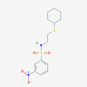 N-[2-(cyclohexylthio)ethyl]-3-nitrobenzenesulfonamide