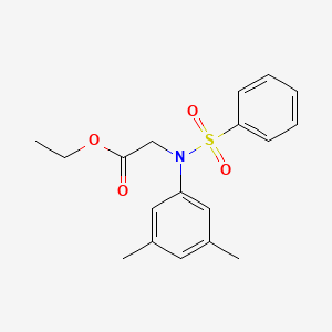 ethyl 2-[N-(benzenesulfonyl)-3,5-dimethylanilino]acetate