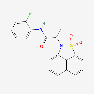 N-(2-chlorophenyl)-2-(1,1-dioxido-2H-naphtho[1,8-cd]isothiazol-2-yl)propanamide