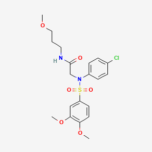 N~2~-(4-chlorophenyl)-N~2~-[(3,4-dimethoxyphenyl)sulfonyl]-N~1~-(3-methoxypropyl)glycinamide