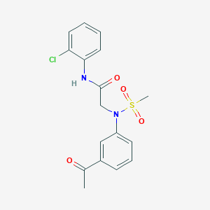 2-(3-acetyl-N-methylsulfonylanilino)-N-(2-chlorophenyl)acetamide