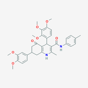 molecular formula C35H38N2O7 B4151277 7-(3,4-dimethoxyphenyl)-2-methyl-N-(4-methylphenyl)-5-oxo-4-(2,3,4-trimethoxyphenyl)-1,4,5,6,7,8-hexahydroquinoline-3-carboxamide 