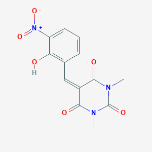 5-(2-hydroxy-3-nitrobenzylidene)-1,3-dimethylpyrimidine-2,4,6(1H,3H,5H)-trione