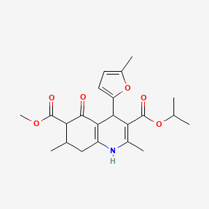 6-Methyl 3-propan-2-yl 2,7-dimethyl-4-(5-methylfuran-2-yl)-5-oxo-1,4,5,6,7,8-hexahydroquinoline-3,6-dicarboxylate