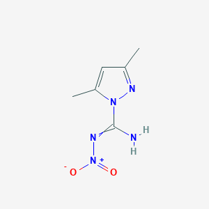 molecular formula C6H9N5O2 B415132 3,5-dimethyl-N'-nitropyrazole-1-carboximidamide CAS No. 2946-89-6