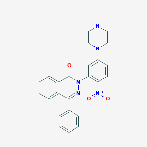 molecular formula C25H23N5O3 B415134 2-[5-(4-Methyl-piperazin-1-yl)-2-nitro-phenyl]-4-phenyl-2H-phthalazin-1-one 