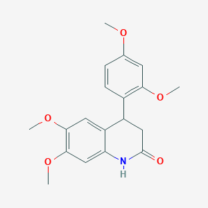 molecular formula C19H21NO5 B4151349 4-(2,4-dimethoxyphenyl)-6,7-dimethoxy-3,4-dihydroquinolin-2(1H)-one 