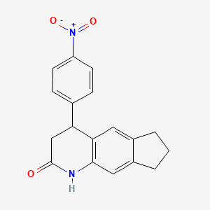 4-(4-nitrophenyl)-1,3,4,6,7,8-hexahydro-2H-cyclopenta[g]quinolin-2-one