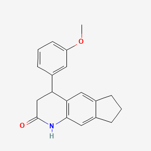 molecular formula C19H19NO2 B4151364 4-(3-methoxyphenyl)-1,3,4,6,7,8-hexahydro-2H-cyclopenta[g]quinolin-2-one 