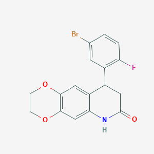 molecular formula C17H13BrFNO3 B4151376 9-(5-bromo-2-fluorophenyl)-2,3,8,9-tetrahydro[1,4]dioxino[2,3-g]quinolin-7(6H)-one 