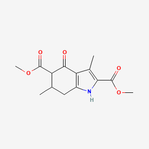 molecular formula C14H17NO5 B4151421 dimethyl 3,6-dimethyl-4-oxo-4,5,6,7-tetrahydro-1H-indole-2,5-dicarboxylate 