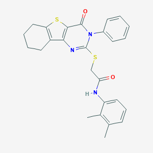 N-(2,3-dimethylphenyl)-2-[(4-oxo-3-phenyl-3,4,6,7,8,9-hexahydro[1]benzothieno[3,2-d]pyrimidin-2-yl)sulfanyl]acetamide