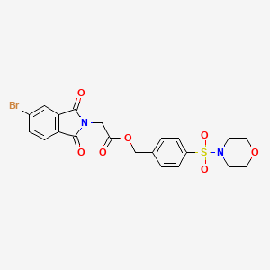 molecular formula C21H19BrN2O7S B4151433 4-(4-morpholinylsulfonyl)benzyl (5-bromo-1,3-dioxo-1,3-dihydro-2H-isoindol-2-yl)acetate 