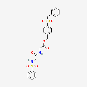 molecular formula C24H24N2O7S2 B4151441 4-(benzylsulfonyl)benzyl N-(phenylsulfonyl)glycylglycinate 