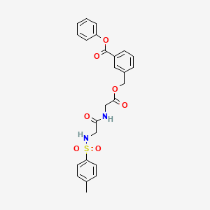 3-(phenoxycarbonyl)benzyl N-[(4-methylphenyl)sulfonyl]glycylglycinate