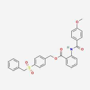 4-(benzylsulfonyl)benzyl 2-[(4-methoxybenzoyl)amino]benzoate