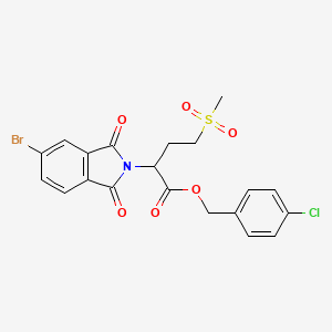 4-chlorobenzyl 2-(5-bromo-1,3-dioxo-1,3-dihydro-2H-isoindol-2-yl)-4-(methylsulfonyl)butanoate