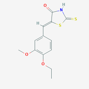 molecular formula C13H13NO3S2 B415147 5-(4-Ethoxy-3-methoxybenzylidene)-2-thioxo-1,3-thiazolidin-4-one CAS No. 97852-85-2
