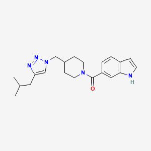 molecular formula C21H27N5O B4151479 6-({4-[(4-isobutyl-1H-1,2,3-triazol-1-yl)methyl]piperidin-1-yl}carbonyl)-1H-indole 