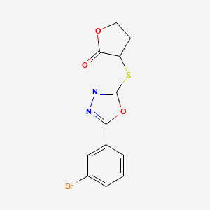 3-{[5-(3-bromophenyl)-1,3,4-oxadiazol-2-yl]sulfanyl}dihydrofuran-2(3H)-one