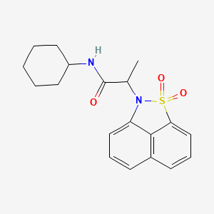 N-cyclohexyl-2-(1,1-dioxido-2H-naphtho[1,8-cd]isothiazol-2-yl)propanamide