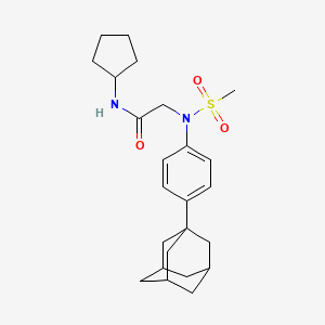 N~2~-[4-(1-adamantyl)phenyl]-N~1~-cyclopentyl-N~2~-(methylsulfonyl)glycinamide