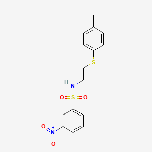 N-{2-[(4-methylphenyl)thio]ethyl}-3-nitrobenzenesulfonamide