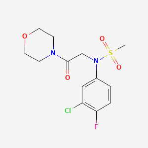 N-(3-chloro-4-fluorophenyl)-N-[2-(4-morpholinyl)-2-oxoethyl]methanesulfonamide