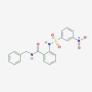 molecular formula C20H17N3O5S B4151554 N-benzyl-2-{[(3-nitrophenyl)sulfonyl]amino}benzamide 