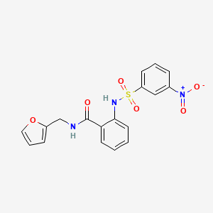 N-(2-furylmethyl)-2-{[(3-nitrophenyl)sulfonyl]amino}benzamide