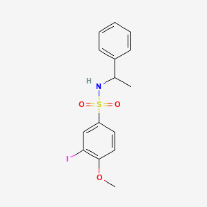 3-iodo-4-methoxy-N-(1-phenylethyl)benzenesulfonamide