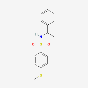 molecular formula C15H17NO2S2 B4151605 4-(methylthio)-N-(1-phenylethyl)benzenesulfonamide 