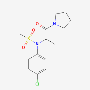 N-(4-chlorophenyl)-N-[1-methyl-2-oxo-2-(1-pyrrolidinyl)ethyl]methanesulfonamide