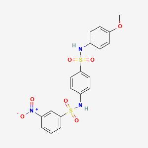 molecular formula C19H17N3O7S2 B4151673 N-(4-{[(4-methoxyphenyl)amino]sulfonyl}phenyl)-3-nitrobenzenesulfonamide 