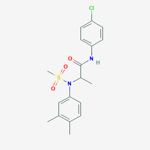 N~1~-(4-chlorophenyl)-N~2~-(3,4-dimethylphenyl)-N~2~-(methylsulfonyl)alaninamide