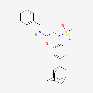 molecular formula C26H32N2O3S B4151704 N~2~-[4-(1-adamantyl)phenyl]-N~1~-benzyl-N~2~-(methylsulfonyl)glycinamide 