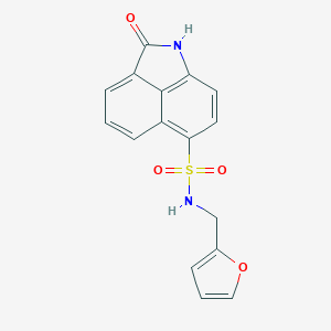 molecular formula C16H12N2O4S B415171 2-Oxo-1,2-dihydro-benzo[cd]indole-6-sulfonic acid (furan-2-ylmethyl)-amide 