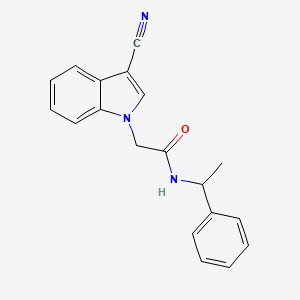 2-(3-cyano-1H-indol-1-yl)-N-(1-phenylethyl)acetamide