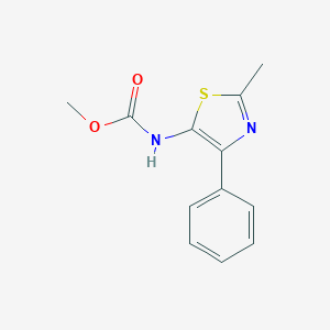 molecular formula C12H12N2O2S B415174 Methyl 2-methyl-4-phenyl-1,3-thiazol-5-ylcarbamate CAS No. 41260-96-2