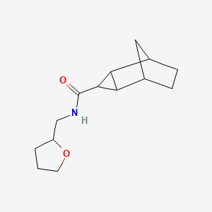 molecular formula C14H21NO2 B4151755 N-(oxolan-2-ylmethyl)tricyclo[3.2.1.02,4]octane-3-carboxamide 