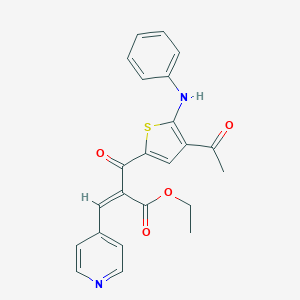 ethyl (Z)-2-(4-acetyl-5-anilinothiophene-2-carbonyl)-3-pyridin-4-ylprop-2-enoate