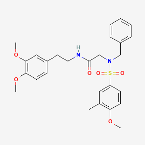 N~2~-benzyl-N~1~-[2-(3,4-dimethoxyphenyl)ethyl]-N~2~-[(4-methoxy-3-methylphenyl)sulfonyl]glycinamide