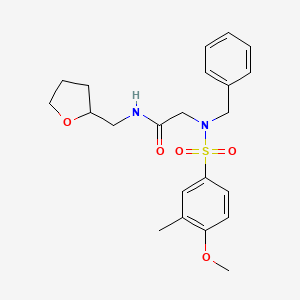 N~2~-benzyl-N~2~-[(4-methoxy-3-methylphenyl)sulfonyl]-N~1~-(tetrahydro-2-furanylmethyl)glycinamide