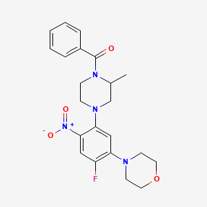 [4-(4-Fluoro-5-morpholin-4-yl-2-nitrophenyl)-2-methylpiperazin-1-yl]-phenylmethanone