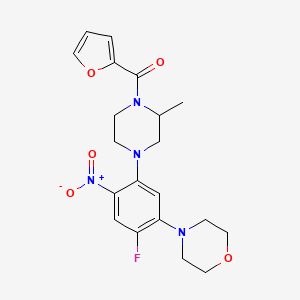 [4-(4-Fluoro-5-morpholin-4-yl-2-nitrophenyl)-2-methylpiperazin-1-yl]-(furan-2-yl)methanone