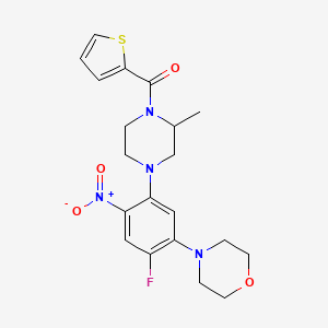 molecular formula C20H23FN4O4S B4151824 [4-(4-Fluoro-5-morpholin-4-yl-2-nitrophenyl)-2-methylpiperazin-1-yl]-thiophen-2-ylmethanone 