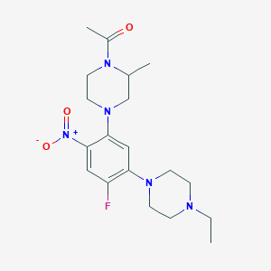 1-[4-[5-(4-Ethylpiperazin-1-yl)-4-fluoro-2-nitrophenyl]-2-methylpiperazin-1-yl]ethanone